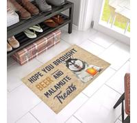 Felpudo Entrada casa Felpudo con la Frase Espero Que hayas comprado Cerveza y golosinas de Manamute de Alaska