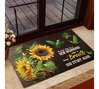 Felpudo Entrada casa Felpudo con Loro: Cada día es un Nuevo Comienzo