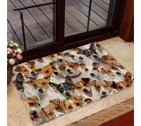 Felpudo Entrada casa Felpudo con un montón de Jack Russell Terriers