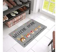 Felpudo Entrada casa Felpudo Corgi: Bienvenido a casa en Navidad con el Lema Todos los Caminos Llevan a casa Navidad.