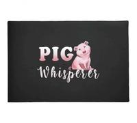 Felpudo Entrada casa Felpudo de Animal de Granja con el susurrador de Cerdos