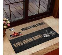 Felpudo Entrada casa Felpudo de Bienvenida a casa, regresa a casa Sano y Salvo, Ideal para Carreras en Interiores y Exteriores Amantes de Las Carreras.