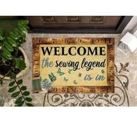Felpudo Entrada casa Felpudo de Bienvenida con Mariposas: La Leyenda de la Costura está aquí