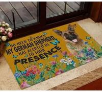 Felpudo Entrada casa Felpudo de Bienvenida de fácil Limpieza con diseño de Pastor alemán: no Hace Falta Llamar