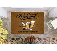 Felpudo Entrada casa Felpudo de Bienvenida, espero Que hayas traído Cerveza