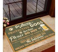 Felpudo Entrada casa Felpudo de Bienvenida fácil de Limpiar: ¡Adiós, Perros Protectores Viven aquí!