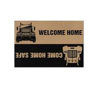 Felpudo Entrada casa Felpudo de Bienvenida para Camioneros. Llega a casa Sano y Salvo. para Interiores y Exteriores.