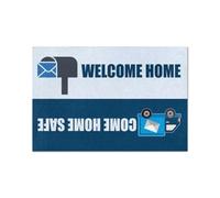 Felpudo Entrada casa Felpudo de Bienvenida para Cartero: Bienvenido a casa, regresa a casa Sano y Salvo, Apto para Interiores y Exteriores.