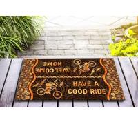 Felpudo Entrada casa Felpudo de Bienvenida para Ciclismo de montaña: ¡Que tengas un Buen Paseo!