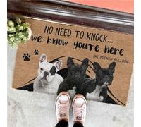 Felpudo Entrada casa Felpudo de Bulldog francés No Hace Falta Llamar