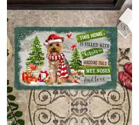 Felpudo Entrada casa Felpudo de Cairn Terrier: Este hogar está Lleno de Besos