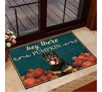 Felpudo Entrada casa Felpudo de Calabaza con Perro ¡Hola!