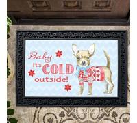 Felpudo Entrada casa Felpudo de Chihuahua Bebé, Hace frío afuera