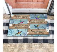 Felpudo Entrada casa Felpudo de colibrí: Haz lo Que te Haga Feliz