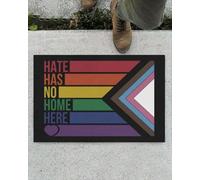Felpudo Entrada casa Felpudo de Color con el Lema Las Vidas Negras importan: el Odio no Tiene Cabida aquí.