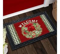 Felpudo Entrada casa Felpudo de Corona navideña Temporada de Dar