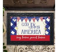 Felpudo Entrada casa Felpudo de Dios Bendiga a América