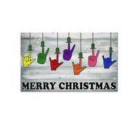 Felpudo Entrada casa Felpudo de Feliz Navidad en Lengua de Signos