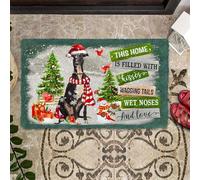 Felpudo Entrada casa Felpudo de Galgo: Este hogar está Lleno de Besos