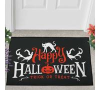 Felpudo Entrada casa Felpudo de Gato Blanco de Halloween con temática de Igualdad