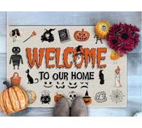 Felpudo Entrada casa Felpudo de Halloween: Bienvenido a Nuestra casa, con Fantasmas