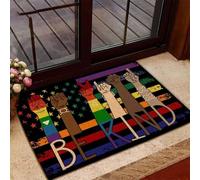 Felpudo Entrada casa Felpudo de Interior y Exterior con el Lema «Sé Amable, Igualdad, LGBT, arcoíris, Americano»