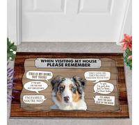 Felpudo Entrada casa Felpudo de mamá perruna - 2 Perros pastores australianos de Visita en mi casa