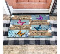 Felpudo Entrada casa Felpudo de Mariposa: Haz lo Que te Haga Feliz