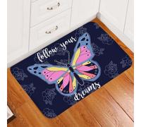 Felpudo Entrada casa Felpudo de Mariposa «Sigue Tus sueños»