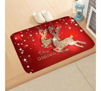 Felpudo Entrada casa Felpudo de Navidad con Reno Dorado