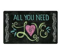 Felpudo Entrada casa Felpudo de Pizarra Todo lo Que Necesitas es Amor