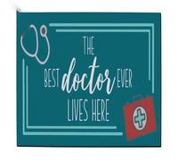 Felpudo Entrada casa Felpudo Decorativo para el hogar: El Mejor médico del Mundo Vive aquí