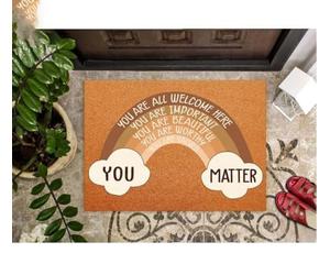 Felpudo Entrada casa Felpudo del Aula: Todos Son bienvenidos aquí