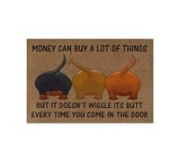 Felpudo Entrada casa Felpudo Divertido con diseño de Perro Salchicha para Interiores y Exteriores. Ideal para Amantes de los Perros Salchicha.