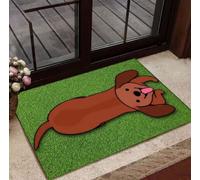 Felpudo Entrada casa Felpudo Divertido con Forma de Perro Salchicha