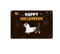 Felpudo Entrada casa Felpudo Divertido de Halloween con diseño de Perro Salchicha. Ideal para Interiores y Exteriores.