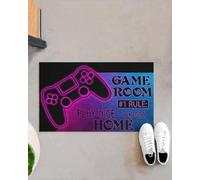 Felpudo Entrada casa Felpudo Divertido para Gamers: ¡Pórtate Bien o Vete a casa!