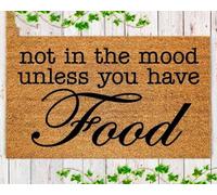 Felpudo Entrada casa Felpudo Divertido para Interior y Exterior con la Frase No Tengo ganas de Comer a Menos Que tengas Comida.