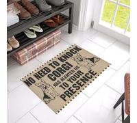 Felpudo Entrada casa Felpudo Divertido para Interiores y Exteriores con diseño de Corgi: No Hace Falta Llamar