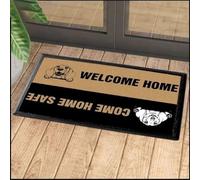 Felpudo Entrada casa Felpudo Divertido para Interiores y Exteriores con diseño de Perro Salchicha: ¡Bienvenido a casa! Vuelve a casa Sano y Salvo.