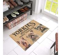 Felpudo Entrada casa Felpudo Divertido para Interiores y Exteriores con diseño de Yorkshire Terrier. Se toleran Personas.