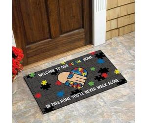 Felpudo Entrada casa Felpudo: En Esta casa Nunca caminarás Solo