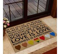 Felpudo Entrada casa Felpudo «En mi casa Creemos Que Las Vidas Negras importan»
