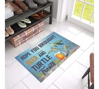 Felpudo Entrada casa Felpudo Espero Que hayas comprado Cerveza y golosinas de Tortuga