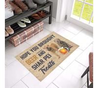 Felpudo Entrada casa Felpudo «Espero Que hayas comprado Cerveza y golosinas para Shar Pei»