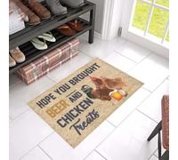 Felpudo Entrada casa Felpudo Espero Que hayas comprado Cerveza y Pollo Frito