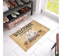 Felpudo Entrada casa Felpudo Estampado Bienvenido al paraíso de los Westies, Regalo para Amantes de los Perros