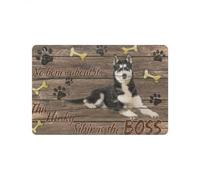 Felpudo Entrada casa Felpudo Este Husky es el Jefe