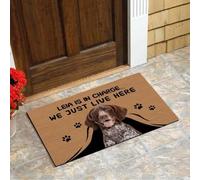 Felpudo Entrada casa Felpudo Gracioso: La Mascota Manda, Nosotros Solo vivimos aquí