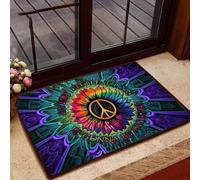 Felpudo Entrada casa Felpudo Hippie Todo va a Estar Bien para un Amigo